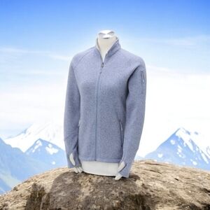 STORM CREEK LADIES SWEATER FLEECE JACKET XL LIGHT‎ BLUE LIKE NEW